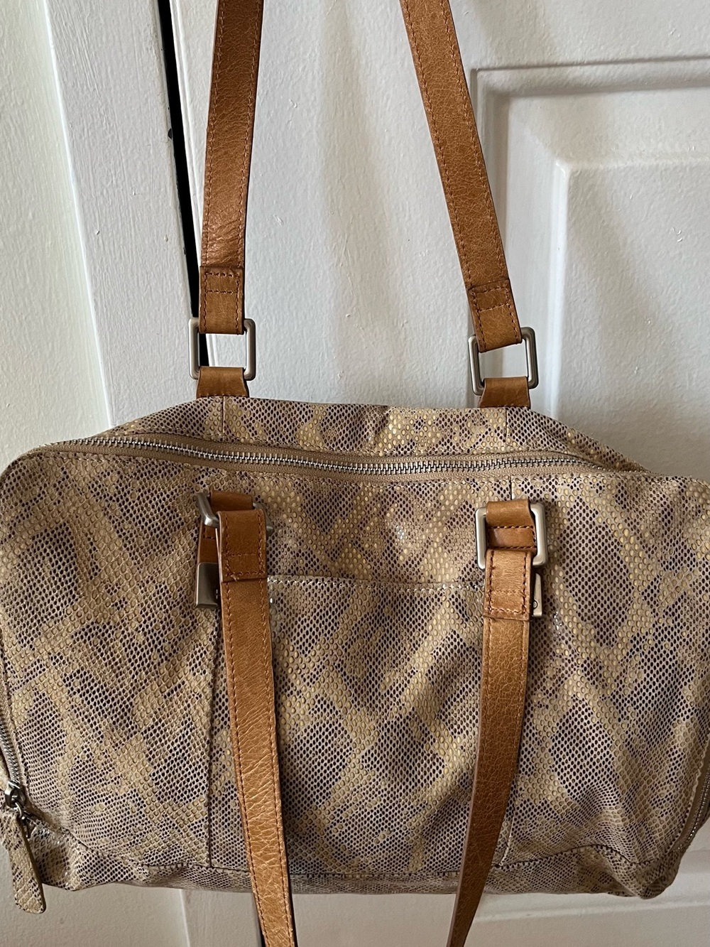 HOBO Madelyn Python-Pattern Satchel - Picture 9 of 13